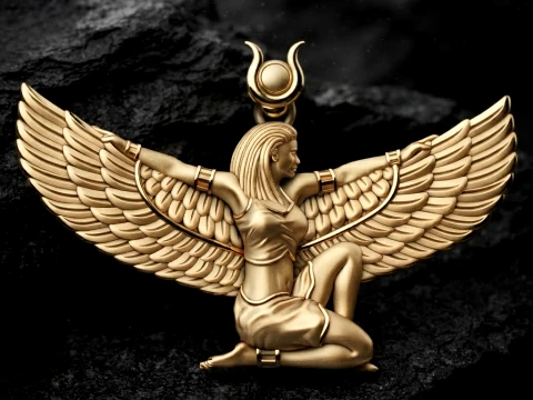 Isis Egyptian Goddess Pendant v3 3D print model 3D Print Model