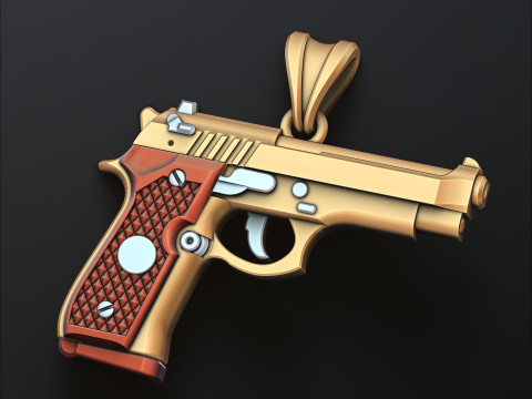 Mod&egrave;le d'impression 3D du pendentif Gan v1 stylis&eacute; Modèles 3D en vedette