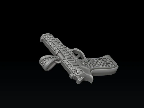 Model cetak 3D Gan v1 Dengan Liontin Berlian Bergaya Model Cetak 3D