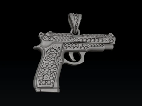 Model cetak 3D Gan v1 Dengan Liontin Berlian Bergaya Model Cetak 3D