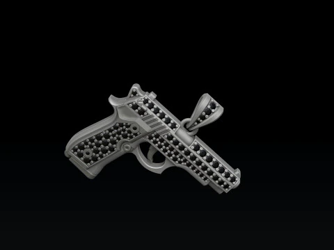 Model cetak 3D Gan v1 Dengan Liontin Berlian Bergaya Model Cetak 3D