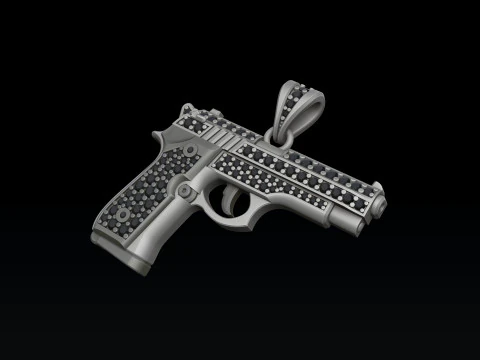 Model cetak 3D Gan v1 Dengan Liontin Berlian Bergaya Model Cetak 3D