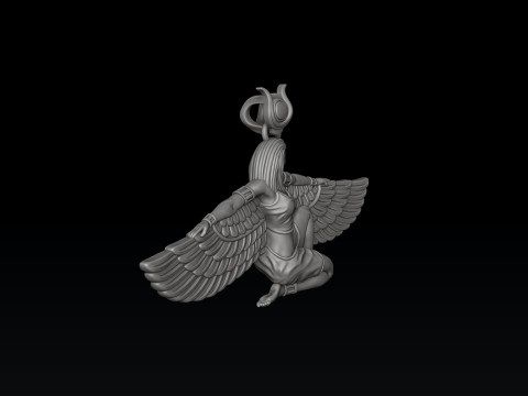 Egyptian Goddess Pendant v4 3D print model 3D Print Model