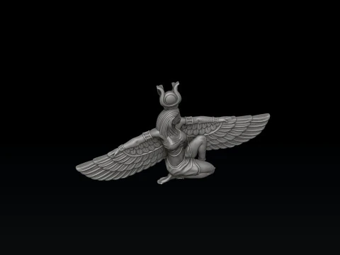 Egyptian Goddess Pendant v4 3D print model 3D Print Model