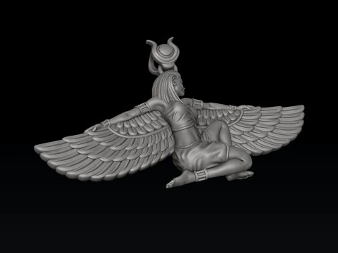Egyptian Goddess Pendant v4 3D print model 3D Print Model