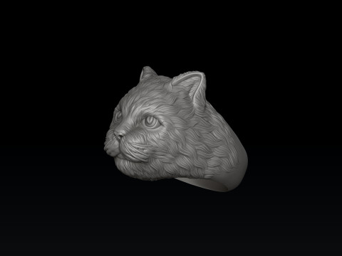 Cat Ring 3D print model 3D 模型