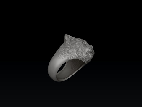 Cat Ring 3D print model 3D 模型