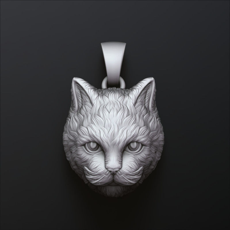 Cat Pendant 3D print model 3D Принт Модель .c4d .max .obj .3ds .fbx .stl .blend 