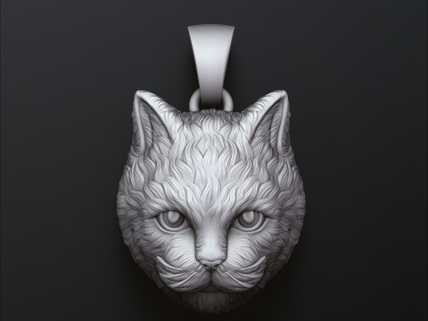 Cat Pendant 3D print model 3D Print Model