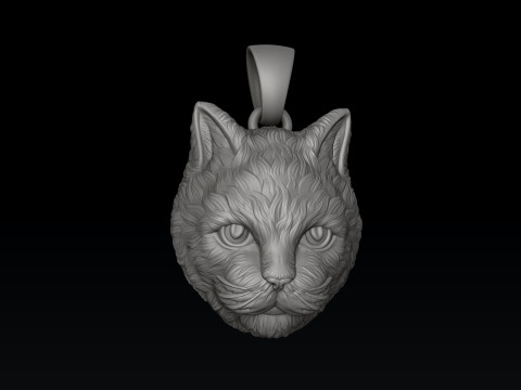 Cat Pendant 3D print model 3D Принт Модель