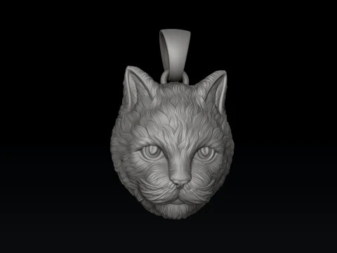 Cat Pendant 3D print model 3D Print Model