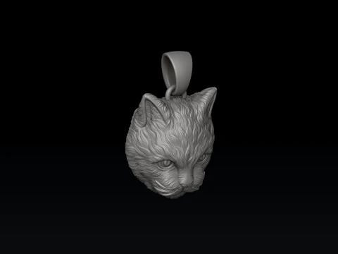 Cat Pendant 3D print model 3D Print Model