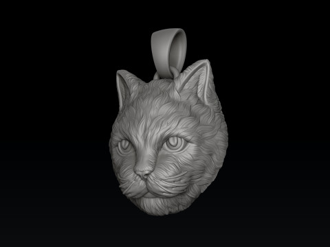 Cat Pendant 3D print model 3D Принт Модель