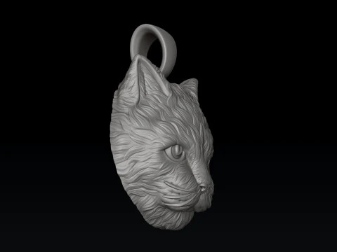猫ペンダントリングコレクション 3Dプリントモデル