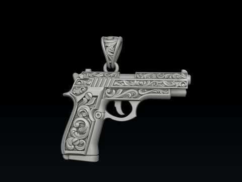 Stylized Gan v1 with Ornaments Pendant 3D print model 3D Print Model