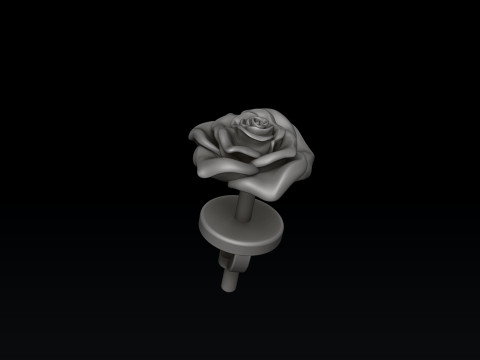 Rose v2 Pusset Earring 3D print model 3D printmodel