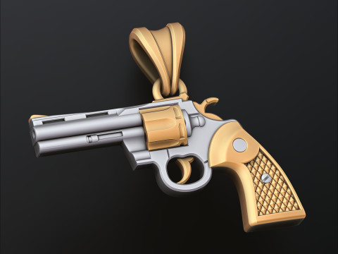 Gan Revolver Colt Pendant 3D print model Model do druku 3D