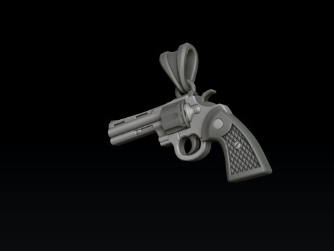 Gan Revolver Colt Pendant 3D print model 3D Print Model