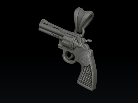 Gan Revolver Colt Pendant 3D print model 3D Print Model