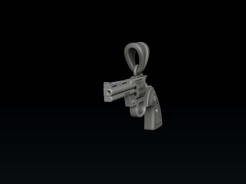 Gan Revolver Colt Pendant 3D print model 3D Print Model