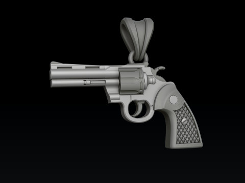 Gan Revolver Colt Pendant 3D print model 3D Print Model