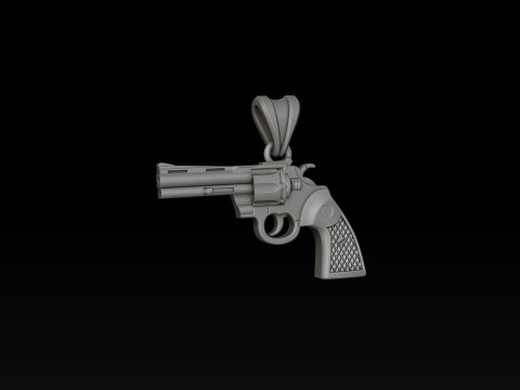 Gan Revolver Colt Pendant 3D print model 3D Print Model