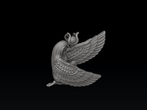 Isis Egyptian Goddess Pendant v5 3D print model Modèles 3D en vedette
