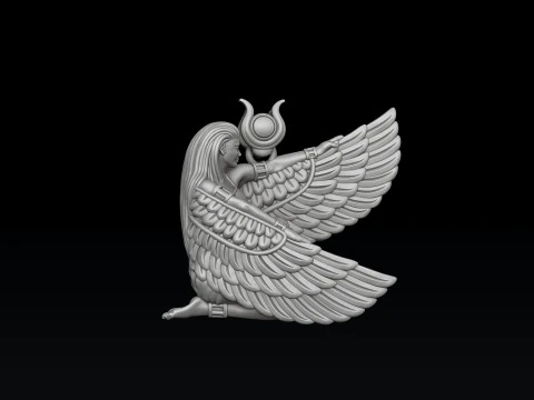 イシス エジプトの女神ペンダント v5 3D プリント モデル 3Dプリントモデル