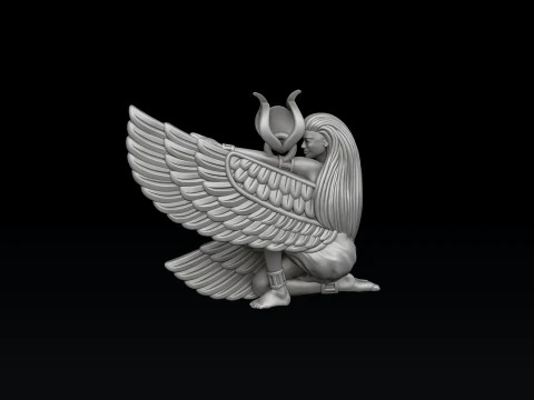 イシス エジプトの女神ペンダント v5 3D プリント モデル 3Dプリントモデル