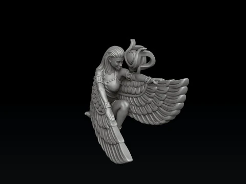 イシス エジプトの女神ペンダント v5 3D プリント モデル 3Dプリントモデル