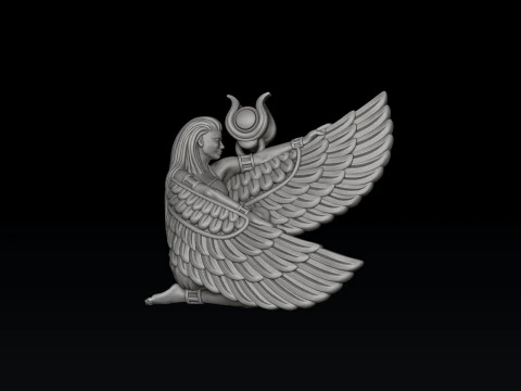 イシス エジプトの女神ペンダント v5 3D プリント モデル 3Dプリントモデル