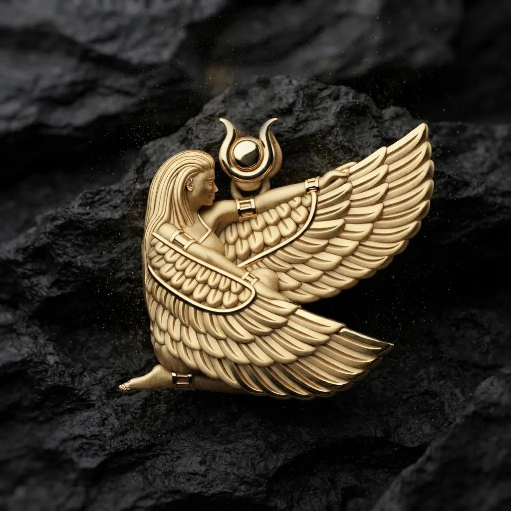 Isis Egyptian Goddess Pendant v5 3D print model 3D Print Model .c4d .max .obj .3ds .fbx .stl .blend 