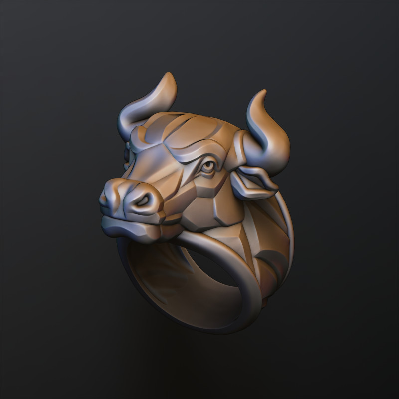 Bull Ring v2 3D print model 3D 打印模型 .c4d .max .obj .3ds .fbx .stl .blend 