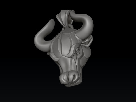 Bull Pendant Ring v2 Collection 3D Принт Модель