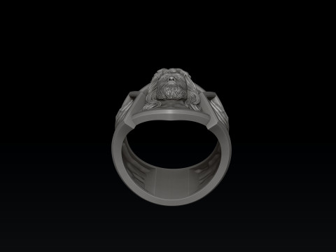 Jesus Head Praying Hands Ring 3D print model 3D 프린트 모델