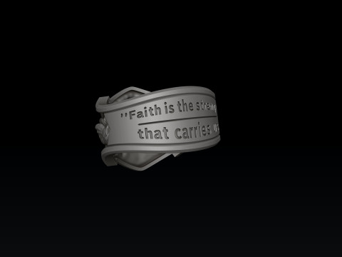 Jesus Head Praying Hands Ring 3D print model 3D 프린트 모델