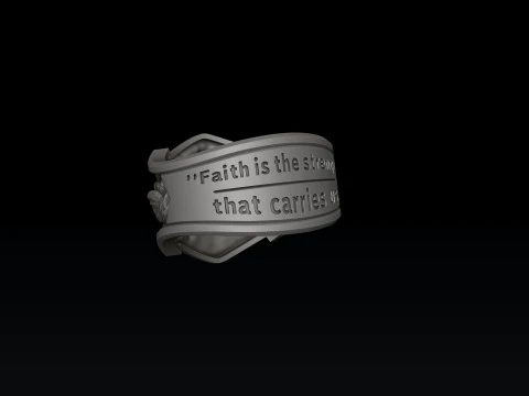 Jesus Head Praying Hands Ring 3D print model 3D Print Model
