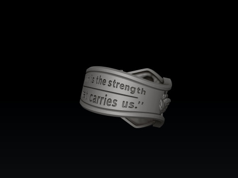 Jesus Head Praying Hands Ring 3D print model 3D 프린트 모델