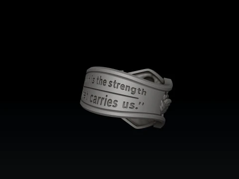 Jesus Head Praying Hands Ring 3D print model 3D Print Model