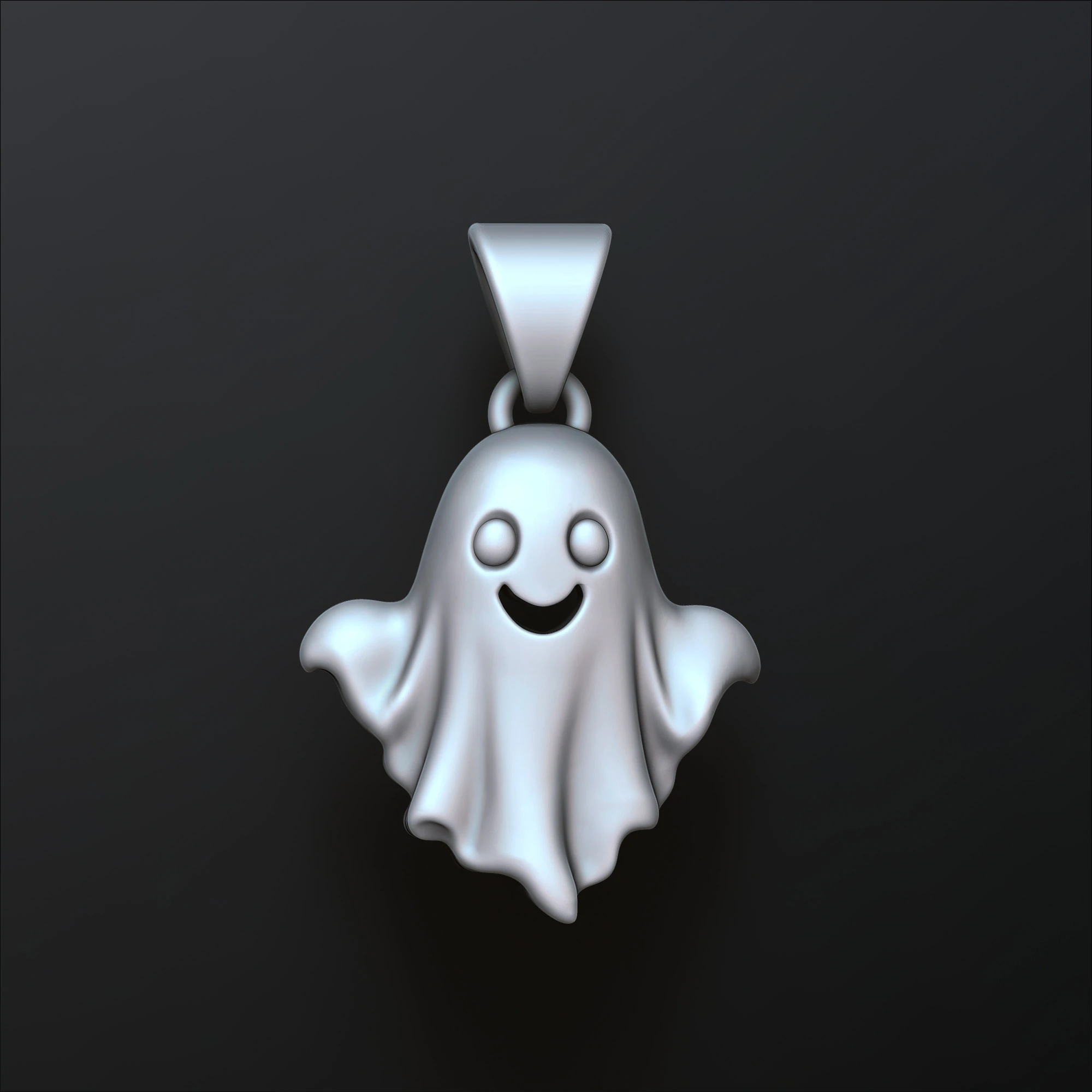 Halloween Spooky Ghost Charm Pendant 3D print model 3D Print Model .c4d .max .obj .3ds .fbx .stl .blend 