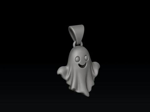 Halloween Spooky Ghost Charm Pendant 3D print model 3D Print Model