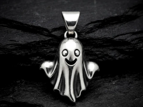 Halloween Spooky Ghost Charm Pendant 3D print model 3D Print Model