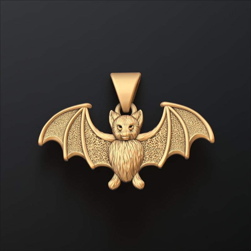 Halloween Bat Pendant 3D print model 3D Принт Модель .c4d .max .obj .3ds .fbx .stl .blend