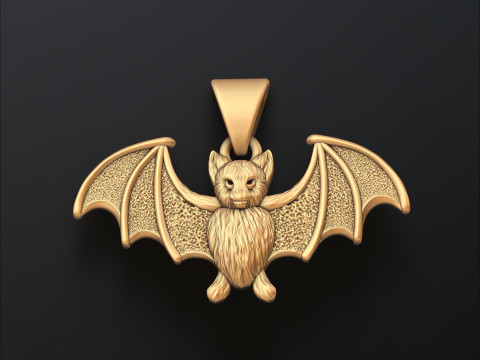 Halloween Bat Pendant 3D print model 3D Baskı Modeli