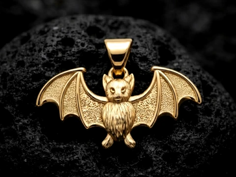 Halloween Bat Pendant 3D print model 3D Print Model