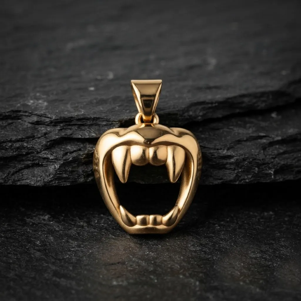 Halloween Vampire Mouth Pendant 3D print model 3D Print Model .c4d .max .obj .3ds .fbx .stl .blend