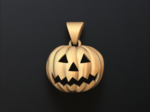Halloween Pumpkin Pendant 3D print model 3D Druckmodell