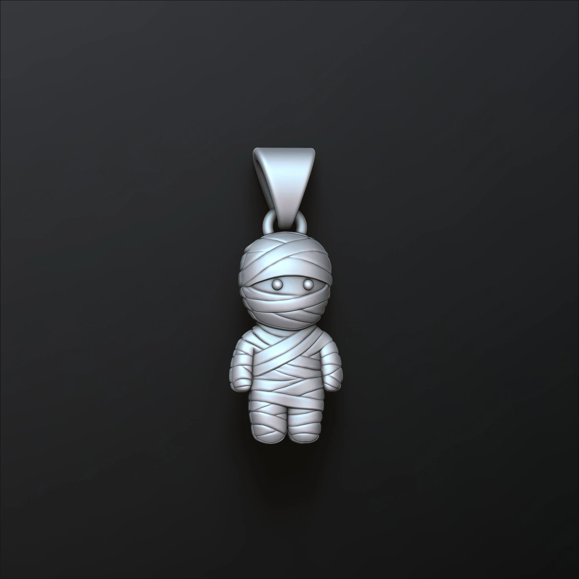 Halloween Mummy Pendant 3D print model 3D Print Model .c4d .max .obj .3ds .fbx .stl .blend 