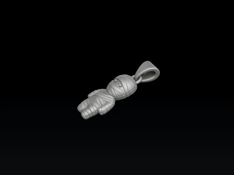 Halloween Mummy Pendant 3D print model 3D Print Model