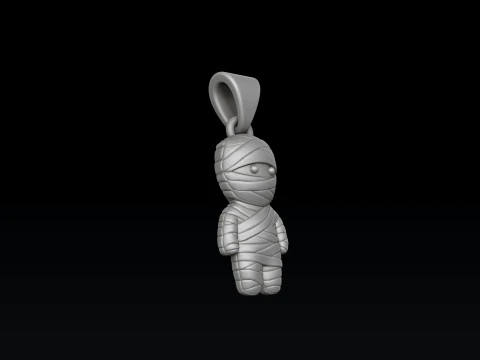Halloween Mummy Pendant 3D print model 3D Print Model